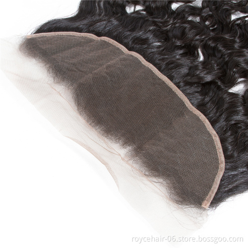100% Unprocessed Hair Extension Human Hair Brazilian Water Wave Hair Frontal Lace Closure